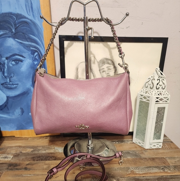 COPY - COACH Carrie Crossbody Metallic Lilac Bag F22207 - Picture 5 of 8